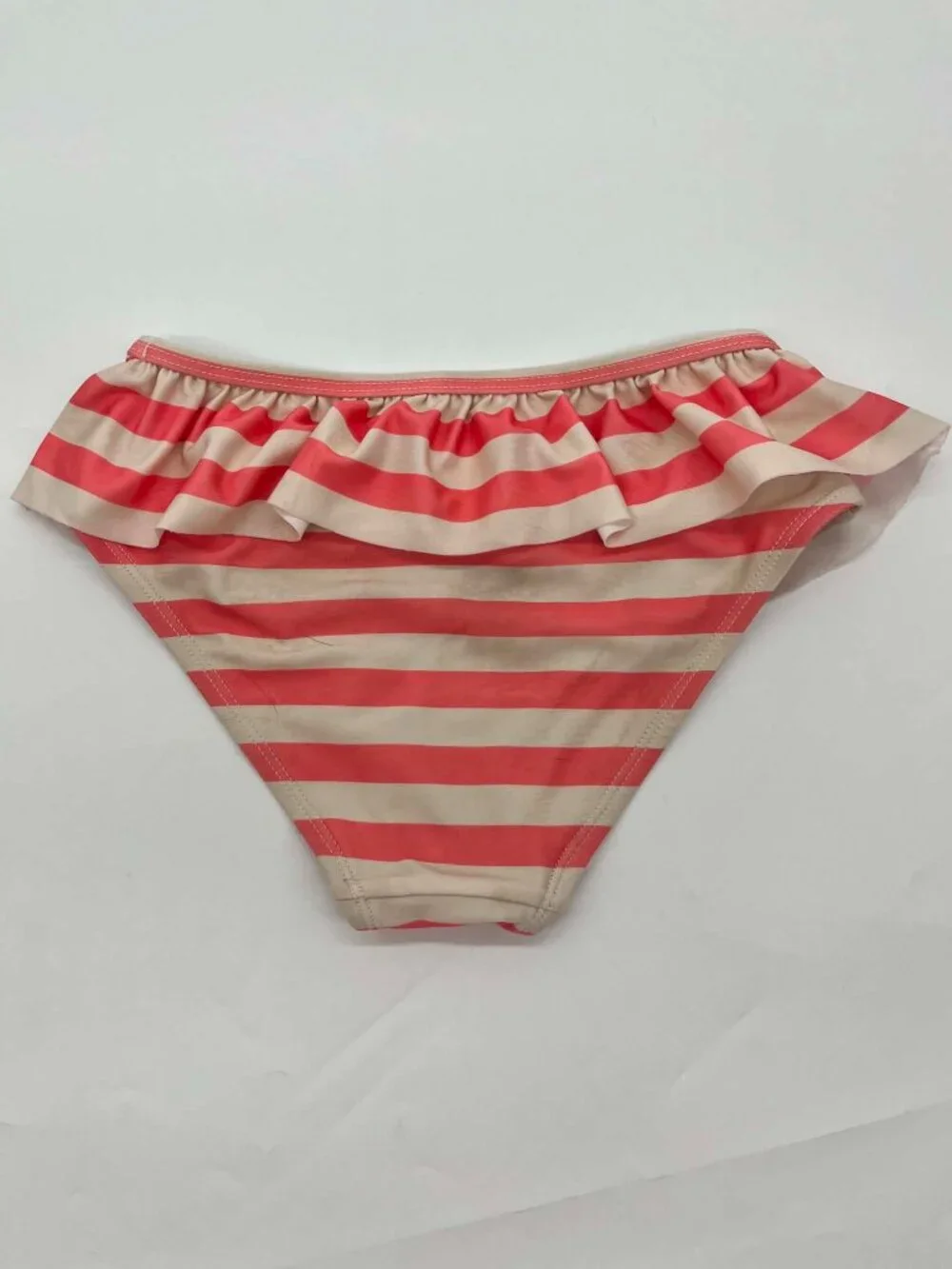 Tea Collection Stripe Ruffle Bikini Bottom Size 7 Light Discoloration on Bottom